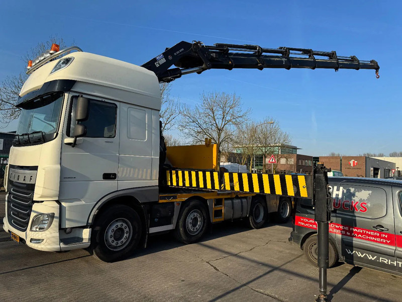 DAF XF 460 8X2 - EURO 6 + HIAB 855 EP-6 + REMOTE + STEERING AXLE - 栏板式/ 平板卡车, 起重车:图1 DAF XF 460 8X2 - EURO 6 + HIAB 855 EP-6 + REMOTE + STEERING AXLE - 栏板式/ 平板卡车, 起重车:图1