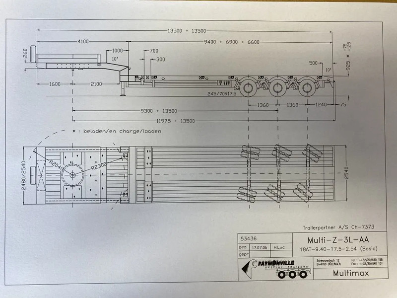 Faymonville 3 AXEL STEERING DOUBLE EXTENDABLE BED 9,4+6,9+6,6 METER - 低装载半拖车:图3 Faymonville 3 AXEL STEERING DOUBLE EXTENDABLE BED 9,4+6,9+6,6 METER - 低装载半拖车:图3