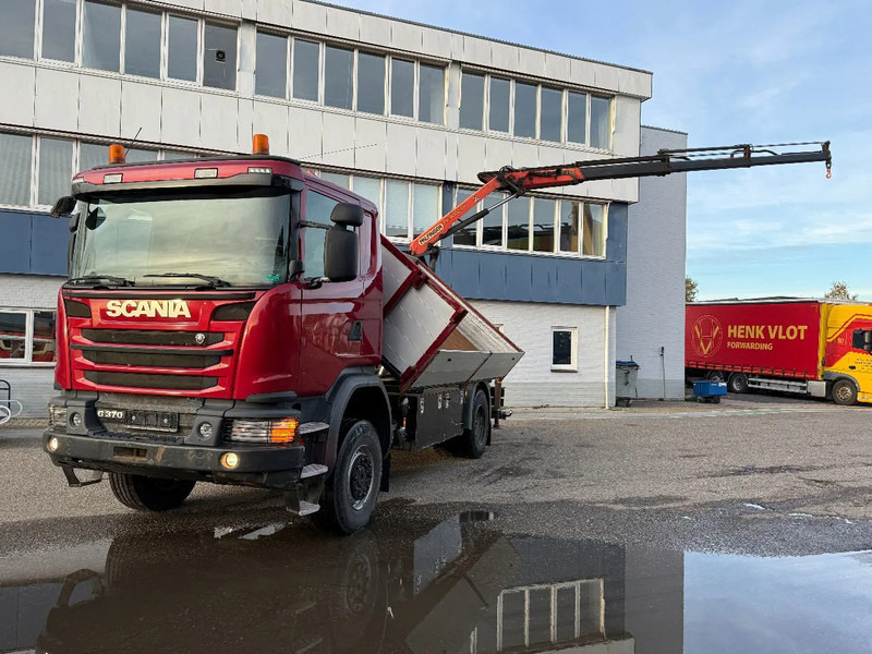 Scania G370 4X4 EURO 6 + 3-SIDE TIPPER + PALFINGER PK9002 + REMOTE - 起重车:图1 Scania G370 4X4 EURO 6 + 3-SIDE TIPPER + PALFINGER PK9002 + REMOTE - 起重车:图1