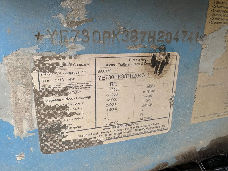 翻斗半拖车 TURBO'S HOET KIPPER - 3 AXLE BPW + LIFTING AXLE + FULL ALU：图9