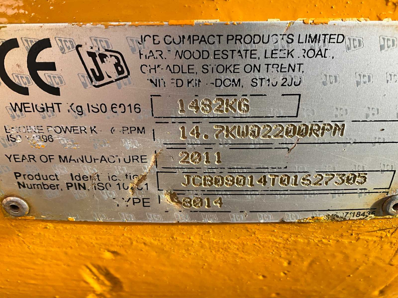 小型挖掘机 2011 JCB 8014 CTS MINI EXCAVATOR:图15 小型挖掘机 2011 JCB 8014 CTS MINI EXCAVATOR:图15