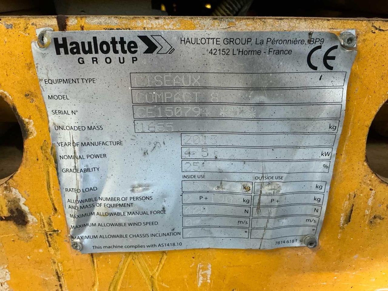 空中平台 2013 HAULOTTE COMPACT 8 AERIAL PLATFORM：图23