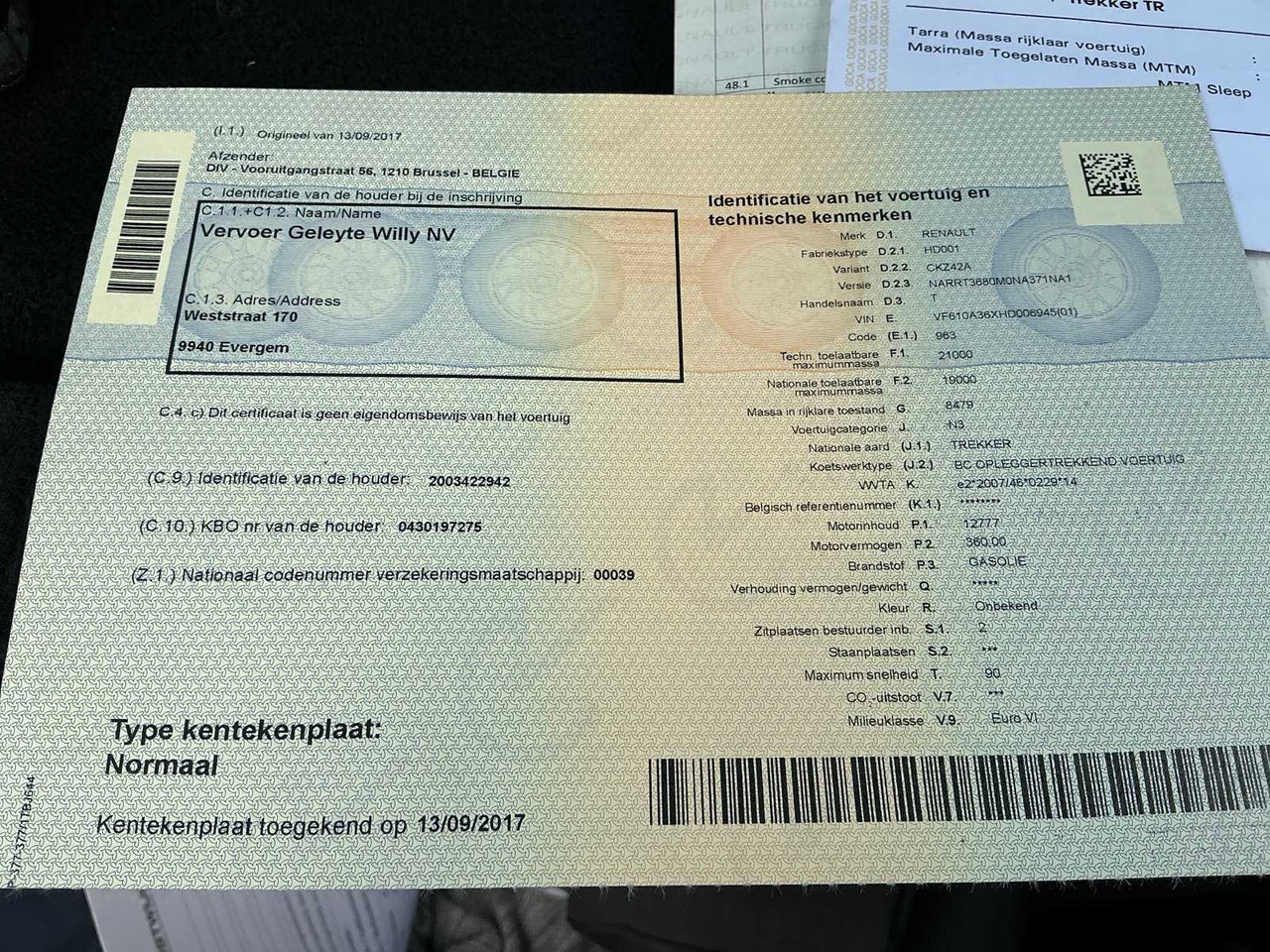 卡车 2017 RENAULT T480 COMFORT THD001 HIGH EDITION TRACTOR RENAULT T480 COMFORT:图29 卡车 2017 RENAULT T480 COMFORT THD001 HIGH EDITION TRACTOR RENAULT T480 COMFORT:图29