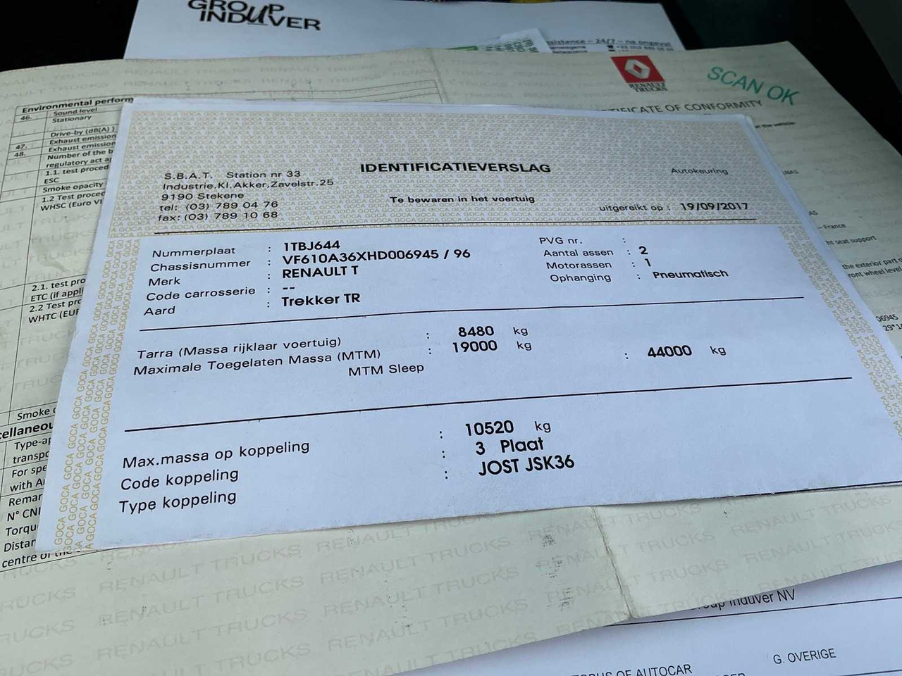 卡车 2017 RENAULT T480 COMFORT THD001 HIGH EDITION TRACTOR RENAULT T480 COMFORT:图31 卡车 2017 RENAULT T480 COMFORT THD001 HIGH EDITION TRACTOR RENAULT T480 COMFORT:图31