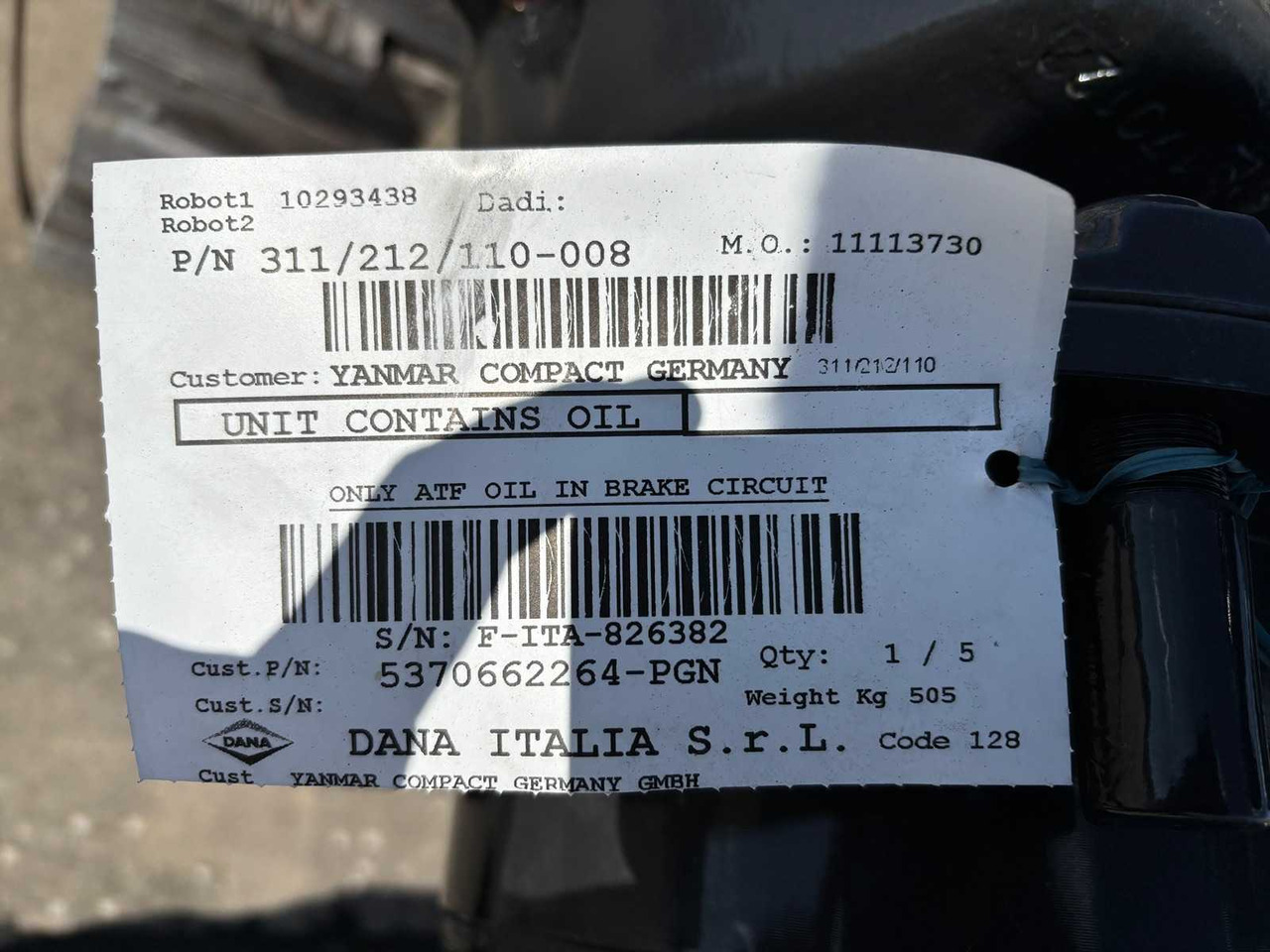 DANA ITALIA S.R.L SPICER / DANA - PLANETARY STEERING GEAR AXLE - 挖掘机:图5 DANA ITALIA S.R.L SPICER / DANA - PLANETARY STEERING GEAR AXLE - 挖掘机:图5