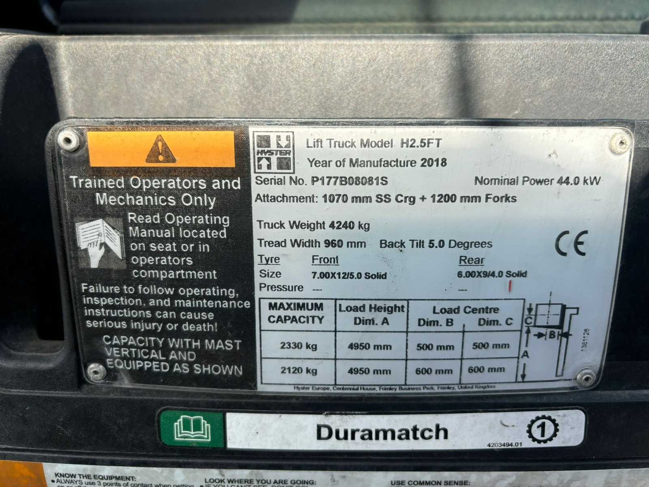 HYSTER - H2.5FT - FORKLIFT TRUCKS - 2018 - 叉车:图5 HYSTER - H2.5FT - FORKLIFT TRUCKS - 2018 - 叉车:图5