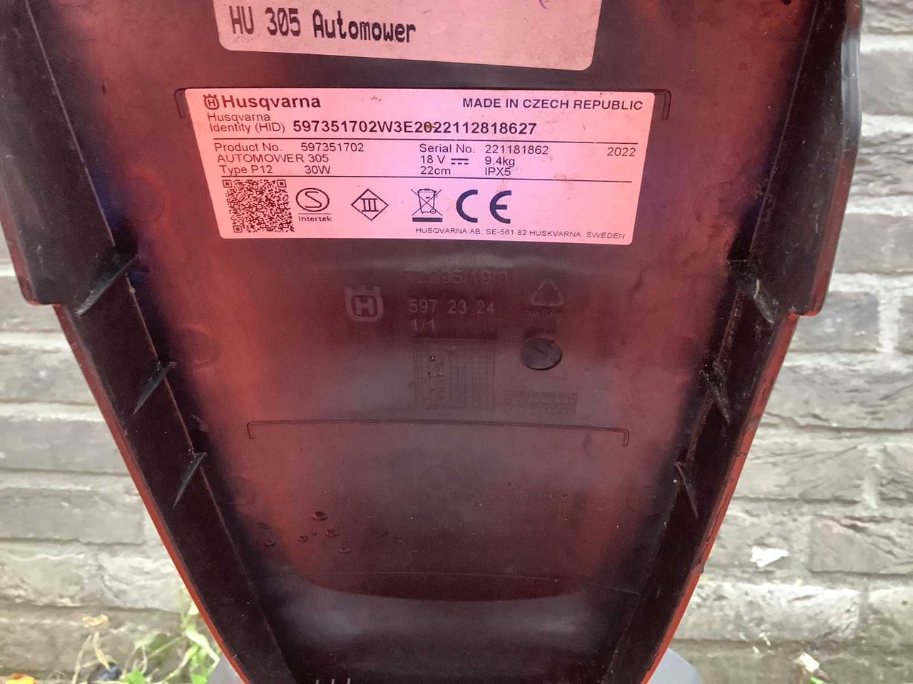 Husqvarna 305 - 园林割草机:图5 Husqvarna 305 - 园林割草机:图5