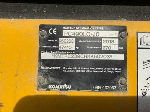 履带式挖掘机 Komatsu PC490LC H：图29