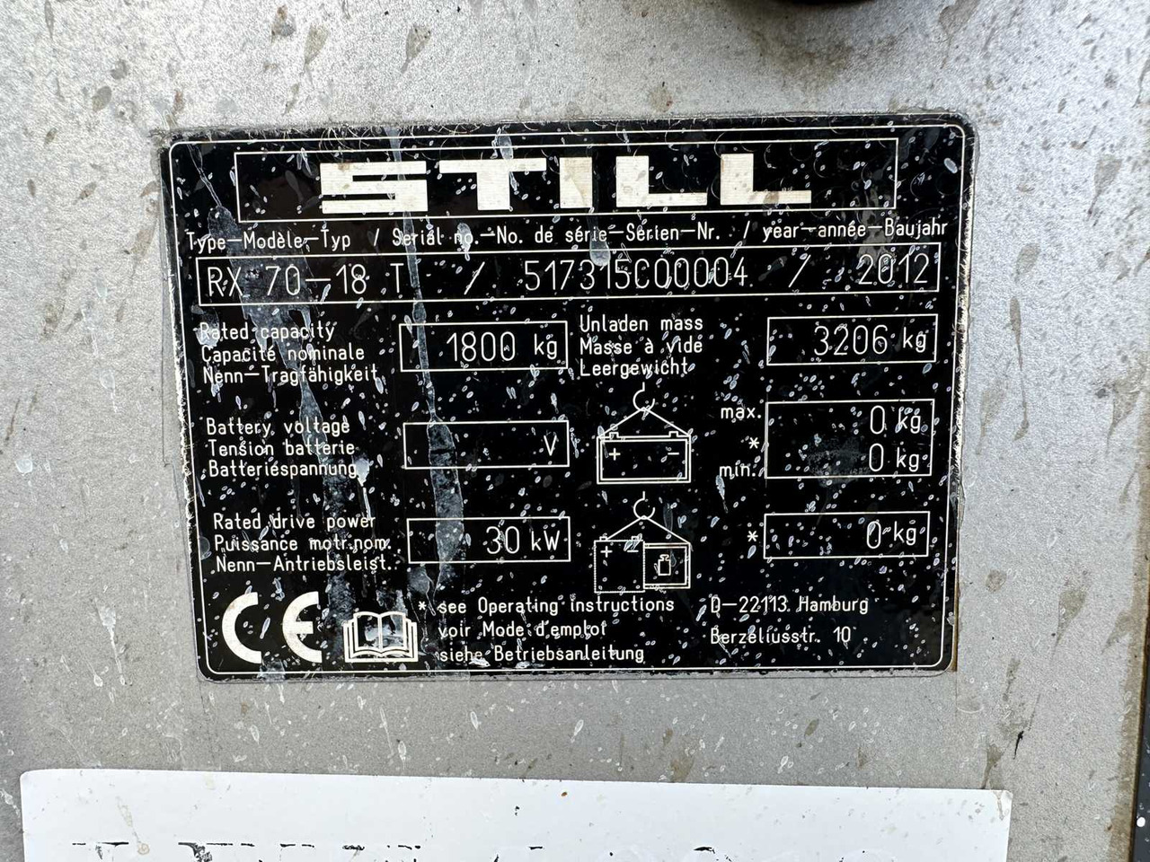 叉车 STILL - 2012 - RX70-18T - FORKLIFT TRUCK：图32
