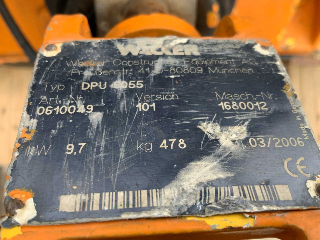 Wacker Neuson DPU6055 - 振动板:图5 Wacker Neuson DPU6055 - 振动板:图5