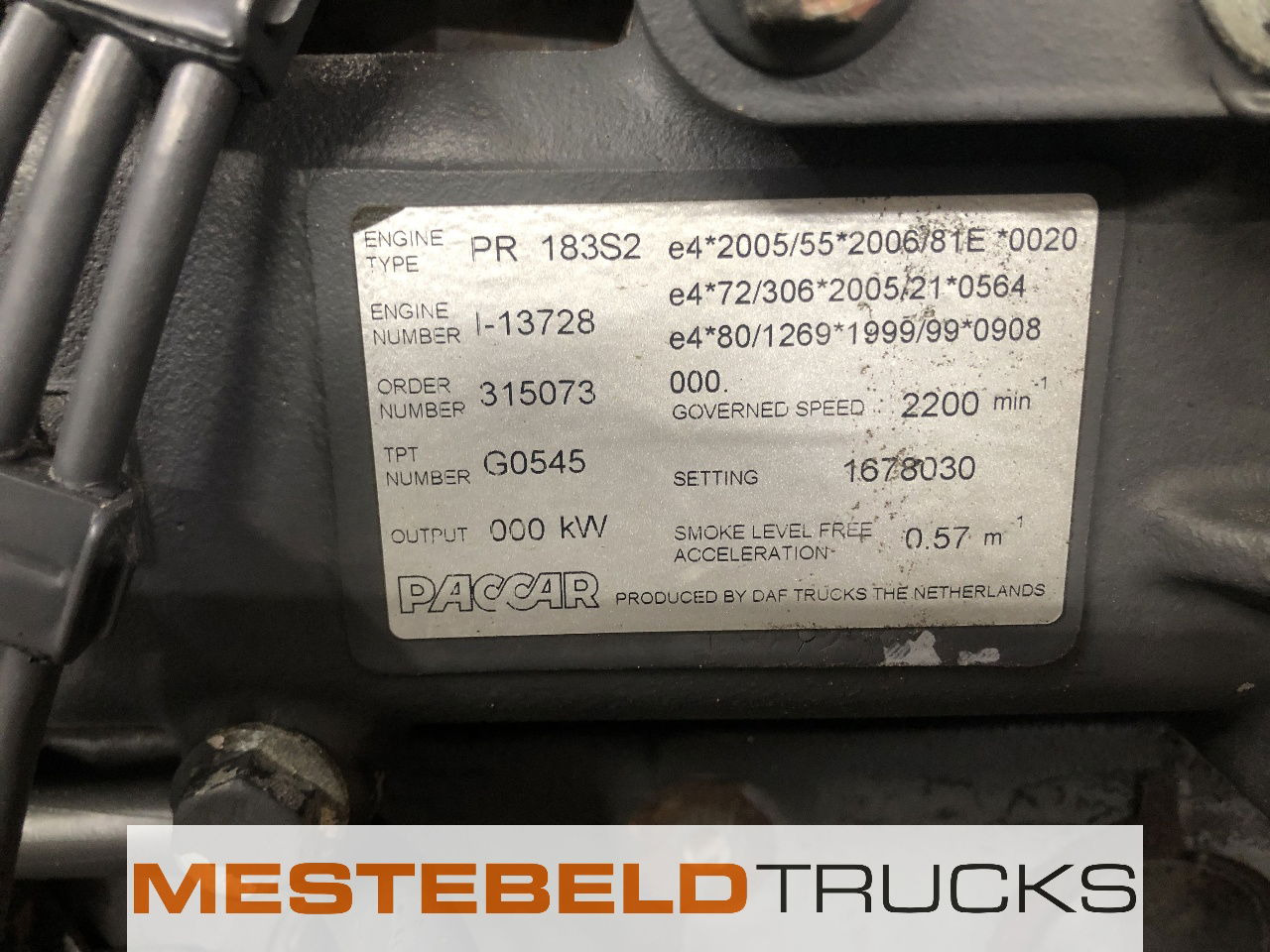 DAF Motor PR 183 S2 - 发动机 适用于 卡车:图5 DAF Motor PR 183 S2 - 发动机 适用于 卡车:图5