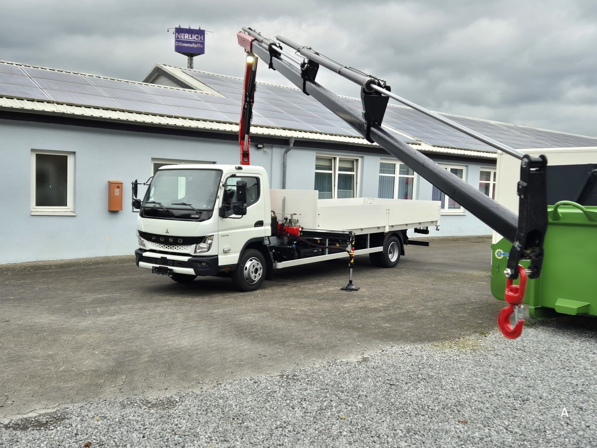 FUSO FUSO 9C18 Canter Alu Pritsche 5.5m Kran 3x hydr. - 平板货车:图1 FUSO FUSO 9C18 Canter Alu Pritsche 5.5m Kran 3x hydr. - 平板货车:图1