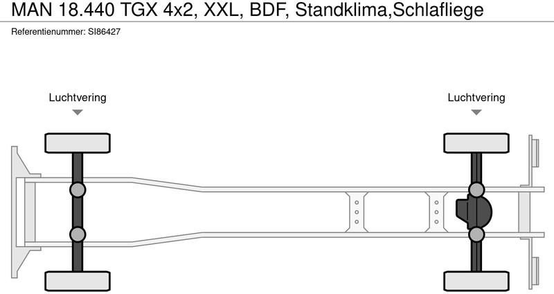 驾驶室底盘卡车 MAN 18.440 TGX 4x2, XXL, BDF, Standklima,Schlafliege：图18