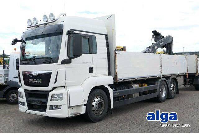 MAN 26.440 TGS LL 6x2, Kran Fassi F195AS.22, AHK, AC - 栏板式/ 平板卡车:图1 MAN 26.440 TGS LL 6x2, Kran Fassi F195AS.22, AHK, AC - 栏板式/ 平板卡车:图1
