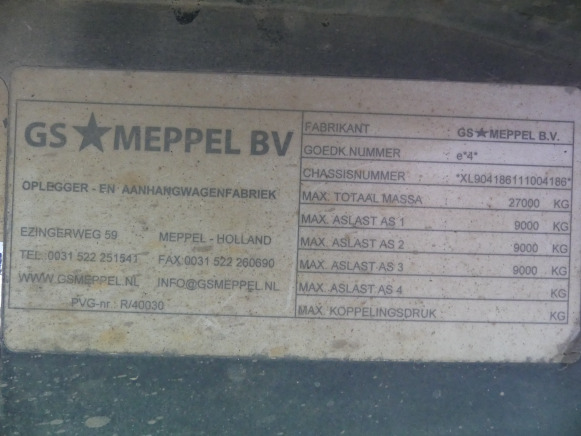 REF:5794 - Remorque porte-container GS Meppel AIC-2700 N - 集装箱运输车/ 可拆卸车身的拖车:图4 REF:5794 - Remorque porte-container GS Meppel AIC-2700 N - 集装箱运输车/ 可拆卸车身的拖车:图4