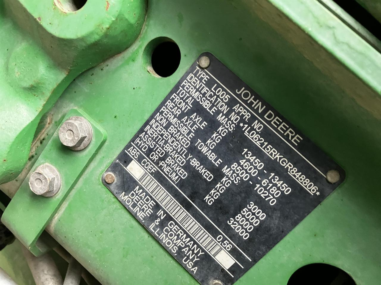 拖拉机 John Deere 6215R：图13
