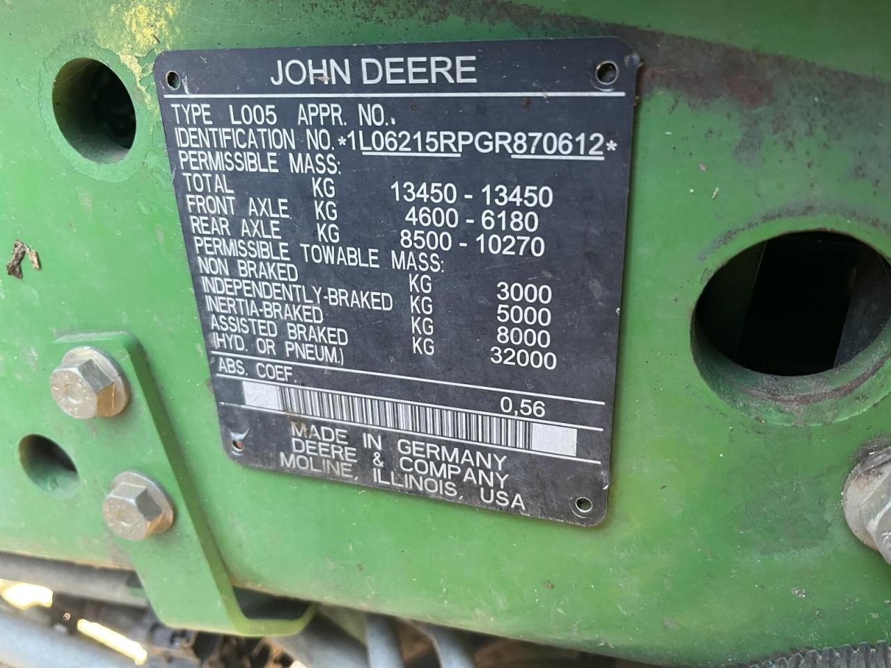 John Deere 6215R - 拖拉机:图4 John Deere 6215R - 拖拉机:图4
