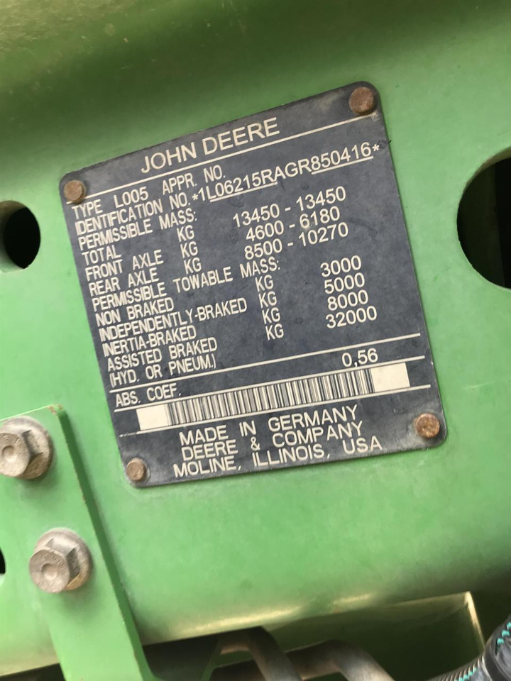 拖拉机 John Deere 6215R：图12