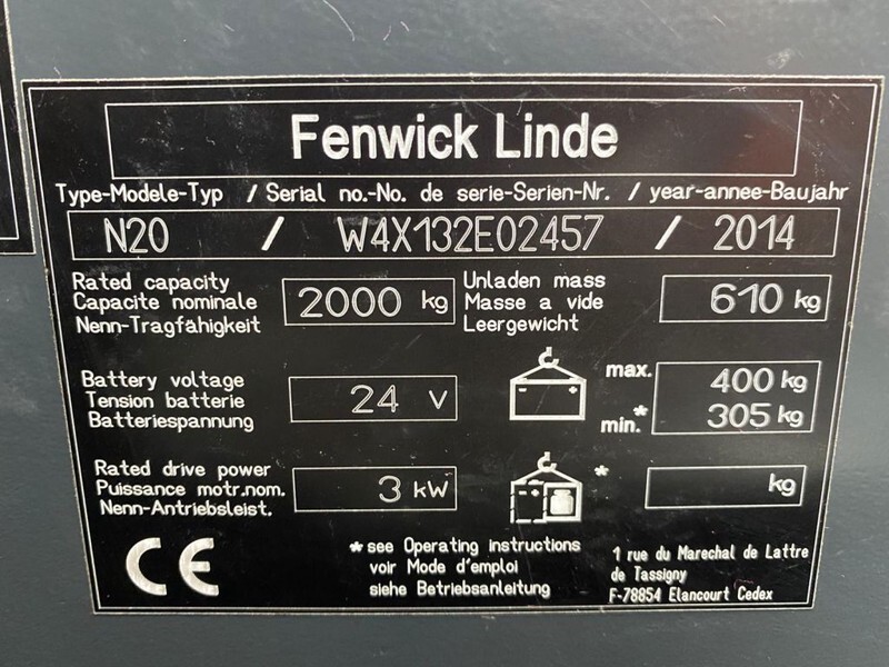 Linde N20 2 ton Elektrische Orderpicker Meerijder Palletwagen - 码垛车:图3 Linde N20 2 ton Elektrische Orderpicker Meerijder Palletwagen - 码垛车:图3