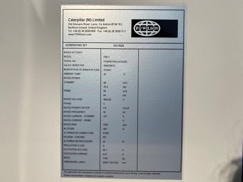 Perkins 1104A-44T FG Wilson 88 kVA Supersilent generatorset New ! - 发电机组:图4 Perkins 1104A-44T FG Wilson 88 kVA Supersilent generatorset New ! - 发电机组:图4