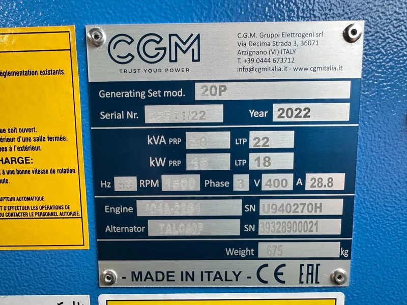 Perkins Leroy Somer 22 kVA Silent noodstroom systeem generatorset NSA XXL tank met ATS New ! - 发电机组:图3 Perkins Leroy Somer 22 kVA Silent noodstroom systeem generatorset NSA XXL tank met ATS New ! - 发电机组:图3