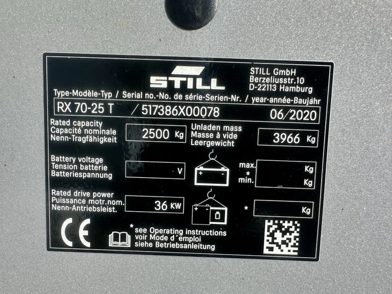 Still RX70-25 T 2.5 ton Duplex Sideshift LPG Heftruck 2020 - 液化石油气叉车:图3 Still RX70-25 T 2.5 ton Duplex Sideshift LPG Heftruck 2020 - 液化石油气叉车:图3
