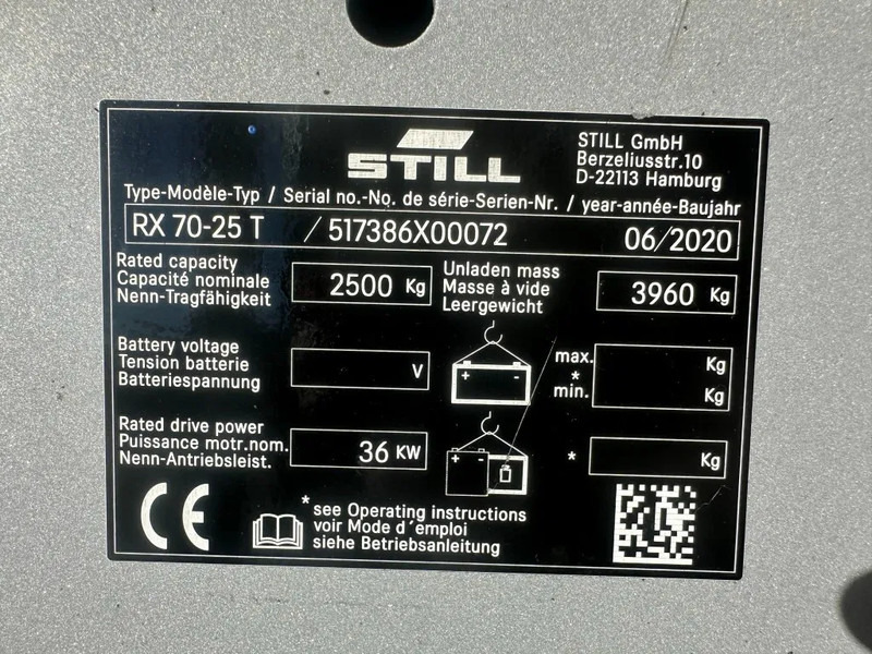 Still RX70-25 T 2.5 ton Duplex Sideshift LPG Heftruck 2020 - 液化石油气叉车:图3 Still RX70-25 T 2.5 ton Duplex Sideshift LPG Heftruck 2020 - 液化石油气叉车:图3
