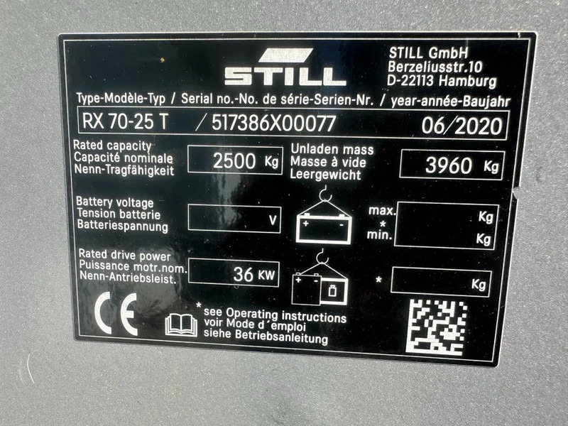 Still RX70-25 T 2.5 ton Duplex Sideshift LPG Heftruck 2020 - 液化石油气叉车:图4 Still RX70-25 T 2.5 ton Duplex Sideshift LPG Heftruck 2020 - 液化石油气叉车:图4