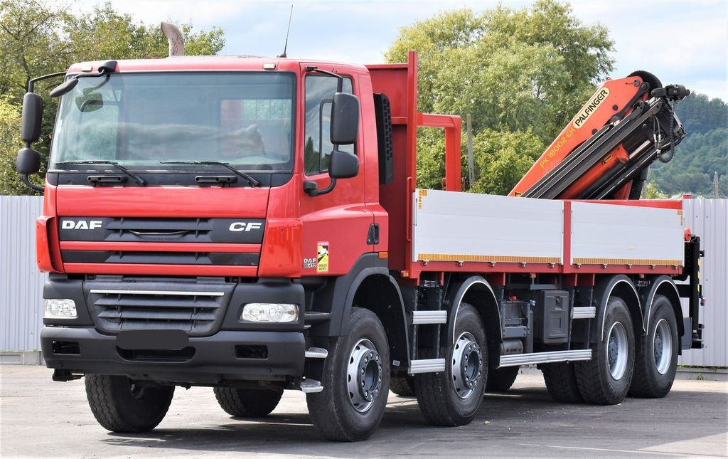 DAF CF 85.410 Pritsche 6,80m + KRAN / FUNK/8x4 - 起重车:图3 DAF CF 85.410 Pritsche 6,80m + KRAN / FUNK/8x4 - 起重车:图3