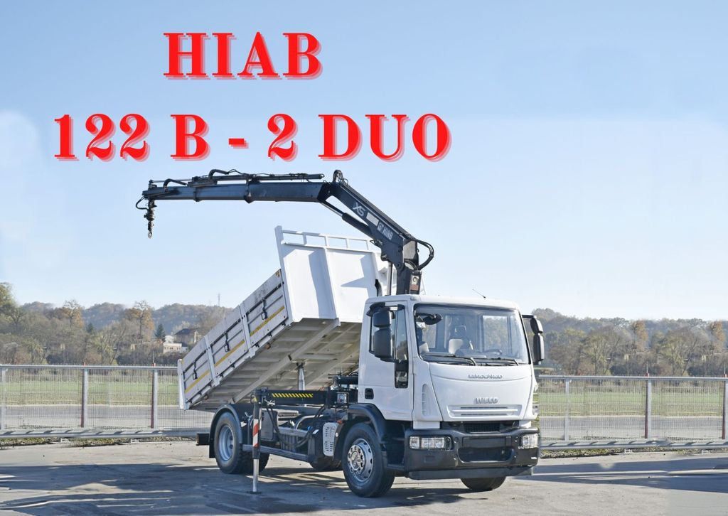 Iveco Eurocargo 180E28 *HIAB 122 B-2 DUO* TOPZUSTAND - 翻斗车, 起重车:图1 Iveco Eurocargo 180E28 *HIAB 122 B-2 DUO* TOPZUSTAND - 翻斗车, 起重车:图1