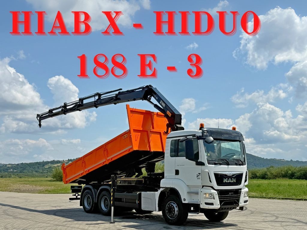 MAN TGS 33.440 * HIAB X-HIDUO 188 E-5 + FUNK * 6x4 - 翻斗车, 起重车:图1 MAN TGS 33.440 * HIAB X-HIDUO 188 E-5 + FUNK * 6x4 - 翻斗车, 起重车:图1
