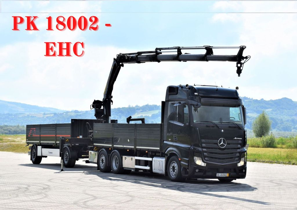 Mercedes-Benz ACTROS 2542 + PK18002-EH C/FUNK + Anhänger! Mercedes-Benz ACTROS 2542 + PK18002-EH C/FUNK + Anhänger! - 起重车, 栏板式/ 平板卡车:图1 Mercedes-Benz ACTROS 2542 + PK18002-EH C/FUNK + Anhänger! Mercedes-Benz ACTROS 2542 + PK18002-EH C/FUNK + Anhänger! - 起重车, 栏板式/ 平板卡车:图1