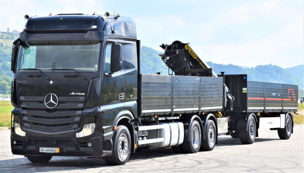 Mercedes-Benz ACTROS 2542 + PK18002-EH C/FUNK + Anhänger! Mercedes-Benz ACTROS 2542 + PK18002-EH C/FUNK + Anhänger! - 起重车, 栏板式/ 平板卡车:图4 Mercedes-Benz ACTROS 2542 + PK18002-EH C/FUNK + Anhänger! Mercedes-Benz ACTROS 2542 + PK18002-EH C/FUNK + Anhänger! - 起重车, 栏板式/ 平板卡车:图4