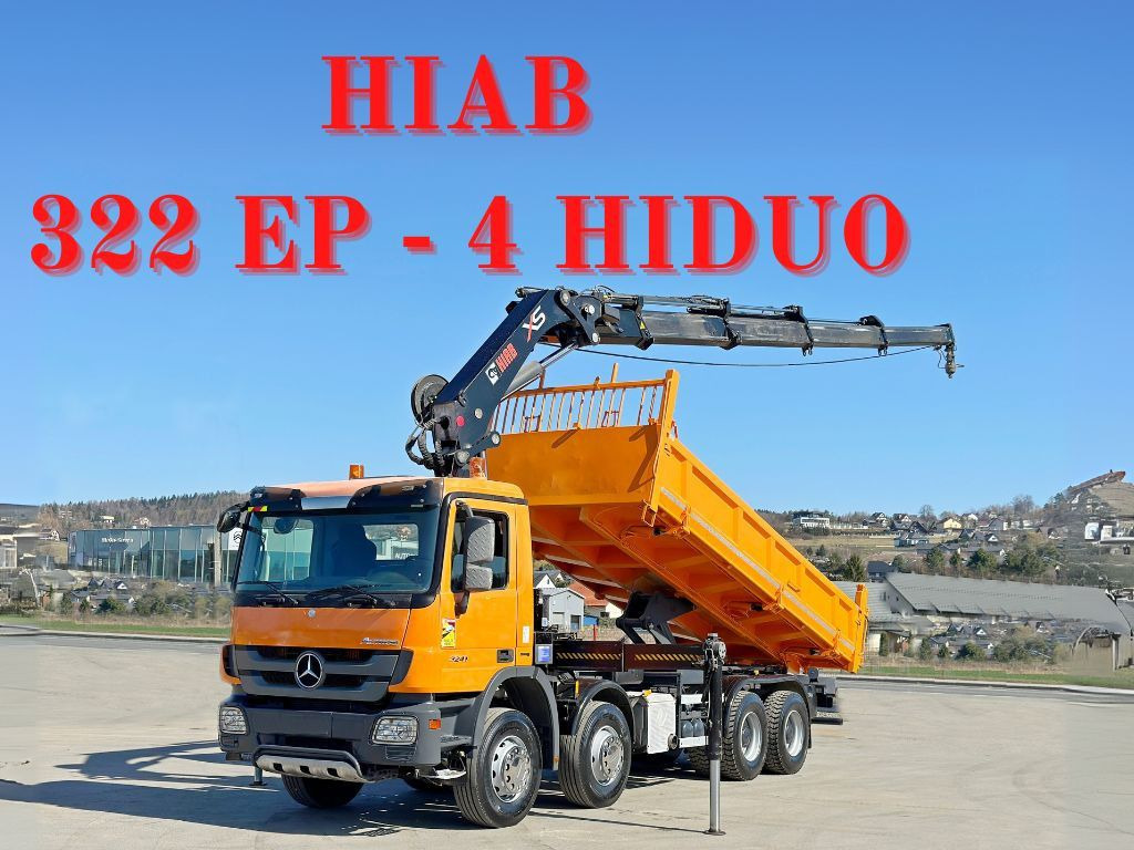 Mercedes-Benz ACTROS 3241 * HIAB 322 EP-4 HIDUO + FUNK / 8x4 - 翻斗车, 起重车:图1 Mercedes-Benz ACTROS 3241 * HIAB 322 EP-4 HIDUO + FUNK / 8x4 - 翻斗车, 起重车:图1