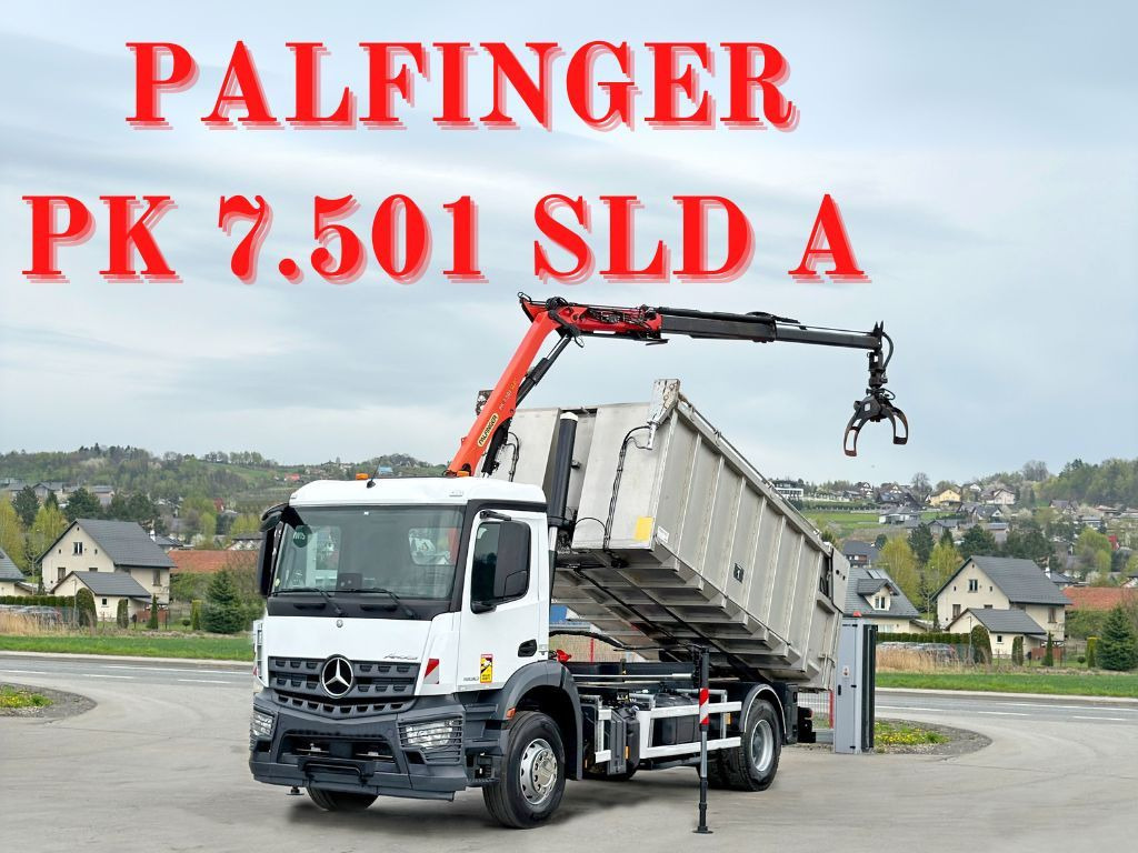 Mercedes-Benz AROCS 1830* KIPPER 5,00m * PK 7.501 SLD A + FUNK - 翻斗车, 起重车:图1 Mercedes-Benz AROCS 1830* KIPPER 5,00m * PK 7.501 SLD A + FUNK - 翻斗车, 起重车:图1