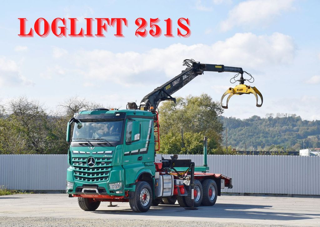 Mercedes-Benz AROCS 3363 *HOLZTRANSPORTER * LOGLIFT 251S /6x4 - 木材运输车, 起重车:图1 Mercedes-Benz AROCS 3363 *HOLZTRANSPORTER * LOGLIFT 251S /6x4 - 木材运输车, 起重车:图1
