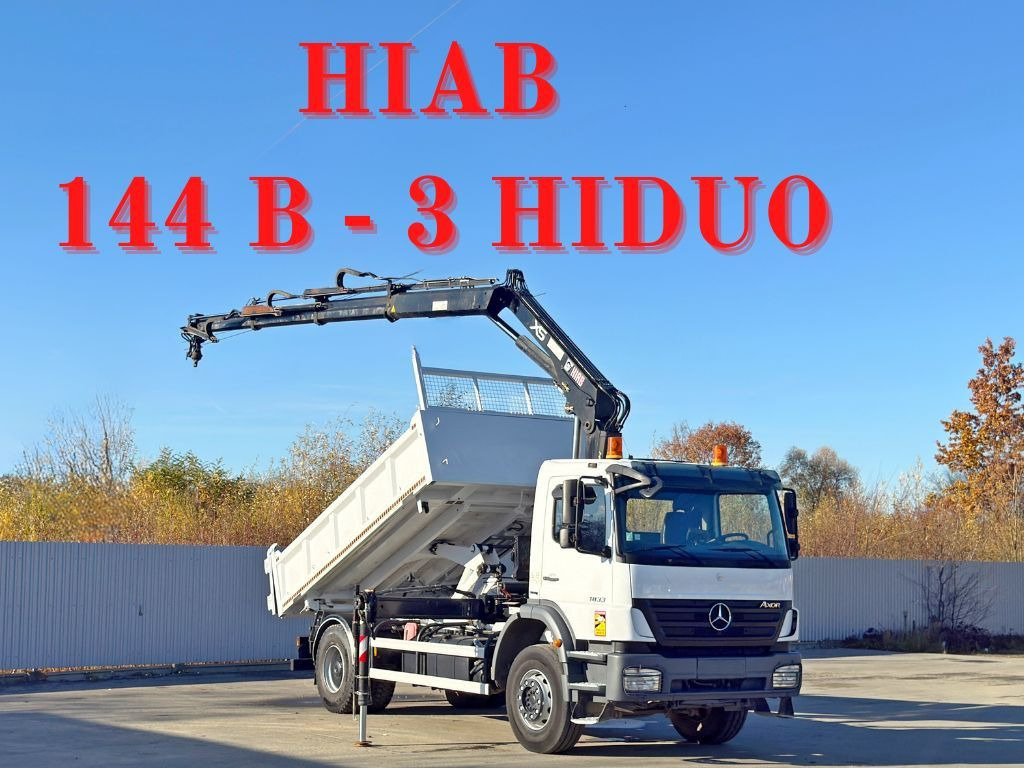 Mercedes-Benz AXOR 1833 * HIAB 144 B - 3 HIDUO + FUNK * TOP - 翻斗车, 起重车:图1 Mercedes-Benz AXOR 1833 * HIAB 144 B - 3 HIDUO + FUNK * TOP - 翻斗车, 起重车:图1