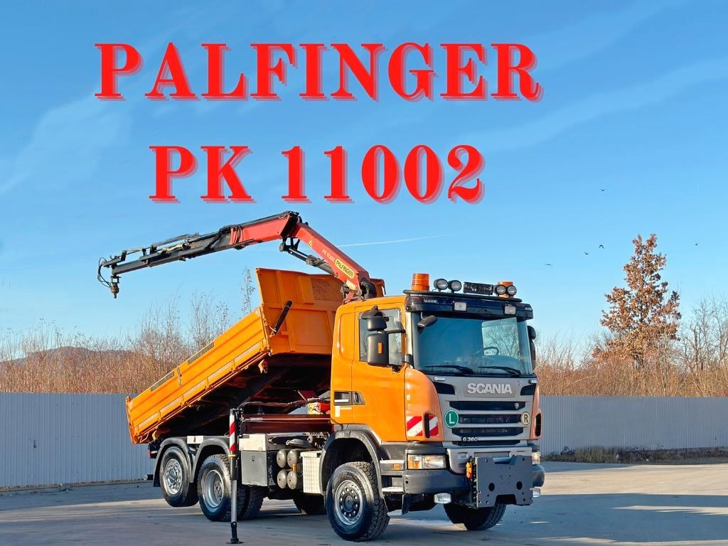 Scania G 360 * KIPPER 4,60m * PALFINGER PK 11002/ 6x6 - 起重车:图1 Scania G 360 * KIPPER 4,60m * PALFINGER PK 11002/ 6x6 - 起重车:图1