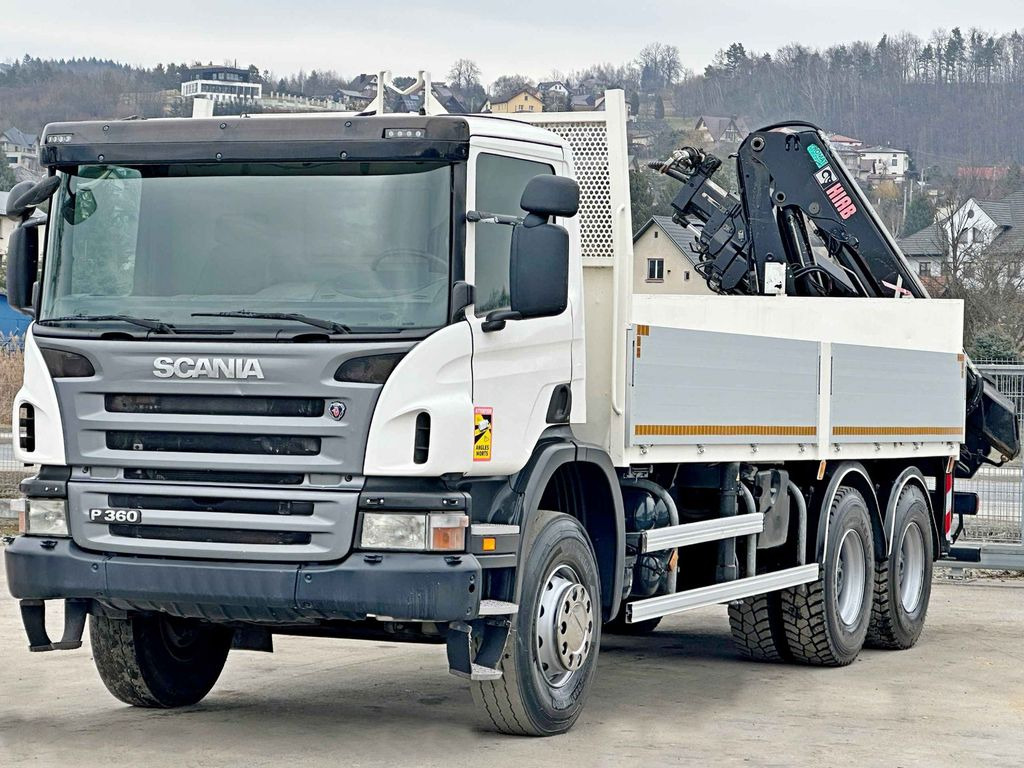 Scania P 360 * HIAB 166D S-4 HIDUO/FUNK * 6x4 - 起重车, 栏板式/ 平板卡车:图4 Scania P 360 * HIAB 166D S-4 HIDUO/FUNK * 6x4 - 起重车, 栏板式/ 平板卡车:图4