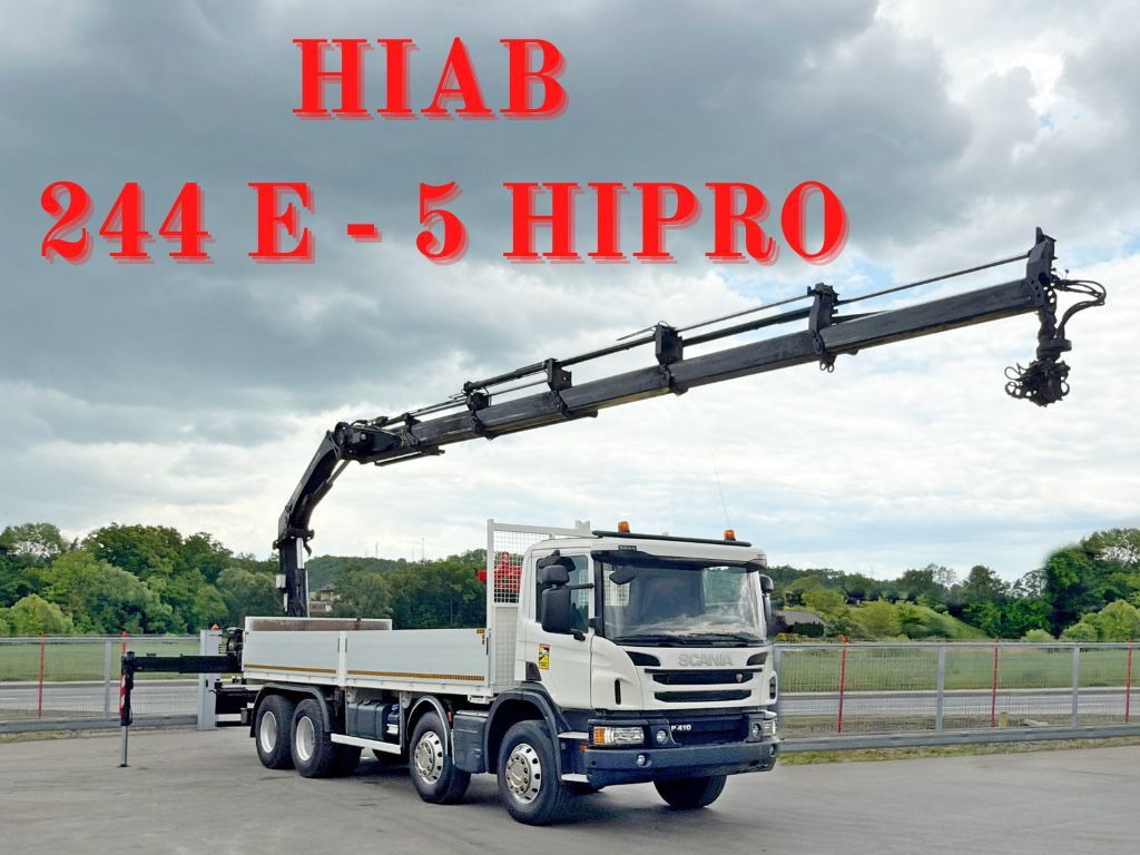 Scania P 410*PLATFORM 7,00m*HIAB 244 E-5 HIPRO+FUNK/8x4 Scania P 410*PRITSCHE 7,00m*HIAB 244 E-5 HIPRO+FUNK/8x4 - 起重车, 栏板式/ 平板卡车:图1 Scania P 410*PLATFORM 7,00m*HIAB 244 E-5 HIPRO+FUNK/8x4 Scania P 410*PRITSCHE 7,00m*HIAB 244 E-5 HIPRO+FUNK/8x4 - 起重车, 栏板式/ 平板卡车:图1
