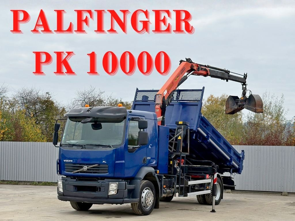 Volvo FL280 KIPPER 4,35m * PALFINGER PK 10000 + FUNK - 翻斗车, 起重车:图1 Volvo FL280 KIPPER 4,35m * PALFINGER PK 10000 + FUNK - 翻斗车, 起重车:图1