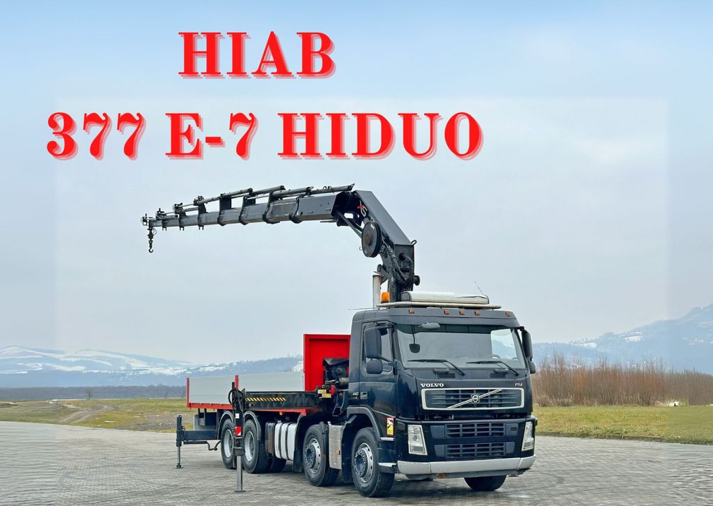 Volvo FM 440* HIAB 377 E-7 HIDUO + FUNK / 8x4 - 栏板式/ 平板卡车, 起重车:图1 Volvo FM 440* HIAB 377 E-7 HIDUO + FUNK / 8x4 - 栏板式/ 平板卡车, 起重车:图1
