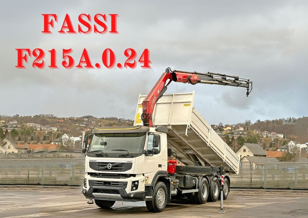 Volvo FMX 450 Kipper 6,50m*FASSI F215A.0.24 + FUNK*8x4 - 起重车, 翻斗车:图1 Volvo FMX 450 Kipper 6,50m*FASSI F215A.0.24 + FUNK*8x4 - 起重车, 翻斗车:图1