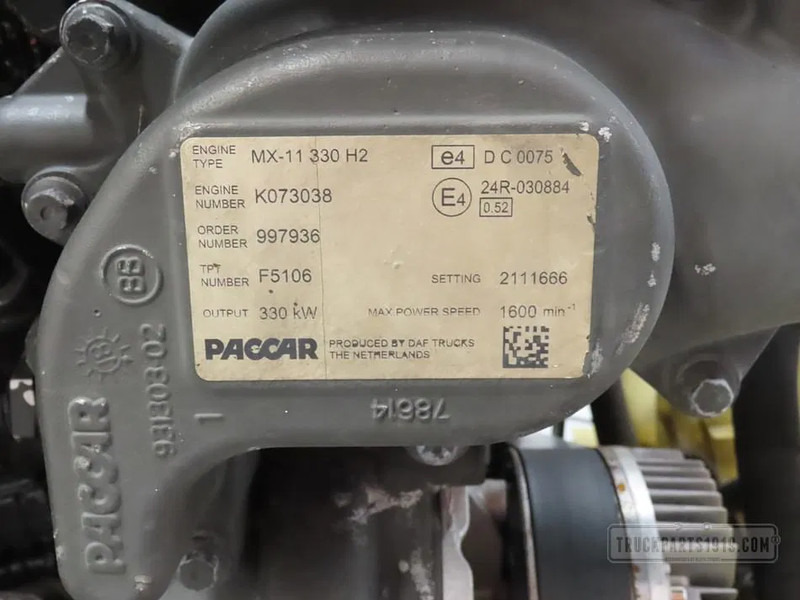 DAF Motor MX11 330 H2 Euro6 - 发动机 适用于 卡车:图3 DAF Motor MX11 330 H2 Euro6 - 发动机 适用于 卡车:图3