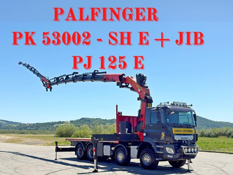 DAF CF 410 * PK 53002 - SH E/JIB PJ 125 E + FUNK*8x4 - 栏板式/ 平板卡车, 起重车:图1 DAF CF 410 * PK 53002 - SH E/JIB PJ 125 E + FUNK*8x4 - 栏板式/ 平板卡车, 起重车:图1