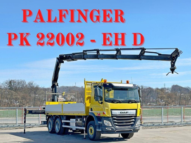 DAF CF 450 * PK 22002 - EH D + FUNK * 6x4 * TOP - 栏板式/ 平板卡车, 起重车:图1 DAF CF 450 * PK 22002 - EH D + FUNK * 6x4 * TOP - 栏板式/ 平板卡车, 起重车:图1