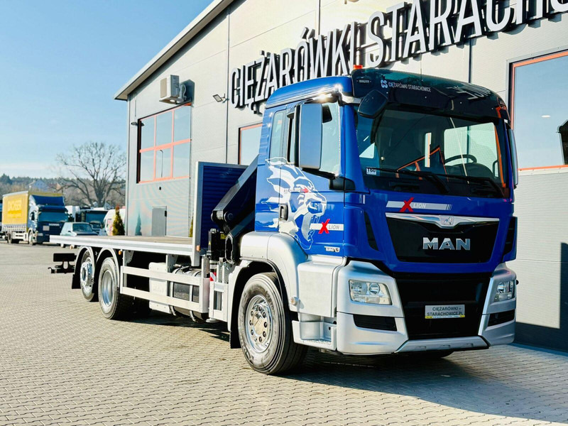 MAN MAN TGS 26.360 // E6 // 6x2 // platforma laweta 7,2m z HDs HMF 1 - 栏板式/ 平板卡车, 起重车:图4 MAN MAN TGS 26.360 // E6 // 6x2 // platforma laweta 7,2m z HDs HMF 1 - 栏板式/ 平板卡车, 起重车:图4