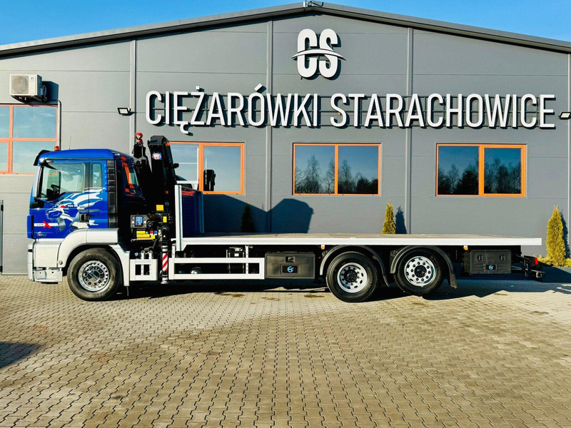 MAN MAN TGS 26.360 // E6 // 6x2 // platforma laweta 7,2m z HDs HMF 1 - 栏板式/ 平板卡车, 起重车:图2 MAN MAN TGS 26.360 // E6 // 6x2 // platforma laweta 7,2m z HDs HMF 1 - 栏板式/ 平板卡车, 起重车:图2