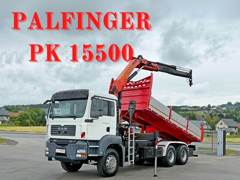 MAN TGA 26.400 * KIPPER 6,00m + PK 15500 * 6x4 * TOP - 翻斗车, 起重车:图1 MAN TGA 26.400 * KIPPER 6,00m + PK 15500 * 6x4 * TOP - 翻斗车, 起重车:图1