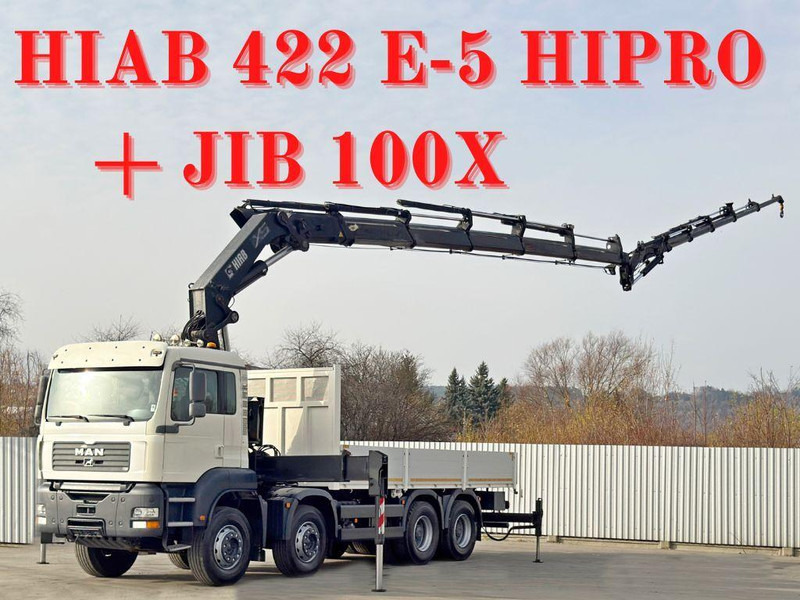 MAN TGA 35.430 * HIAB 422 E - 5 HIPRO + JIB 100X - 栏板式/ 平板卡车, 起重车:图1 MAN TGA 35.430 * HIAB 422 E - 5 HIPRO + JIB 100X - 栏板式/ 平板卡车, 起重车:图1